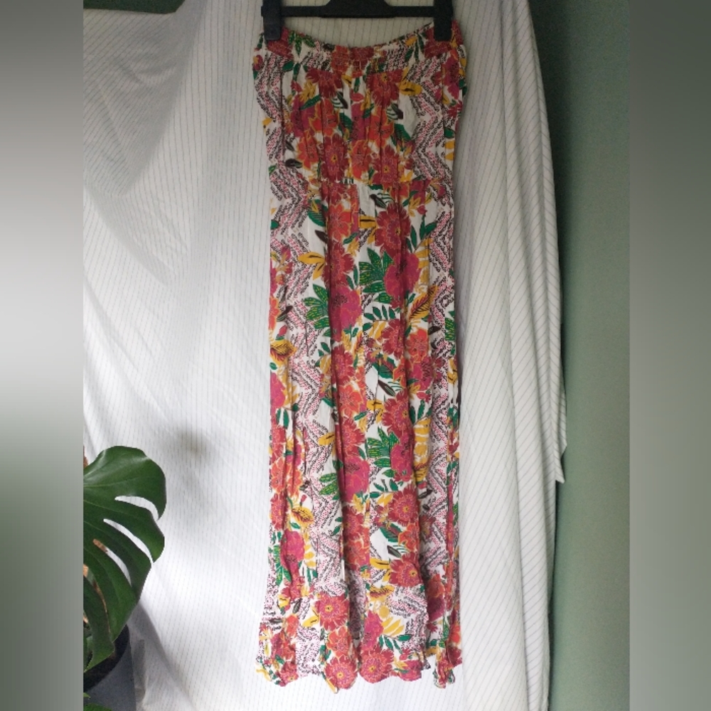 Women's Xhiliration tropical printed sleeveless dress - Picture 5 of 8